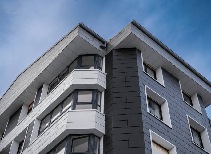 Fachada ventilada cerámica en Hondarribia, País Vasco