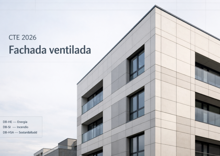 Nuevo CTE 2026 aplicado a fachadas: eficiencia energética, seguridad contra incendios y sostenibilidad ambiental en proyectos de edificación