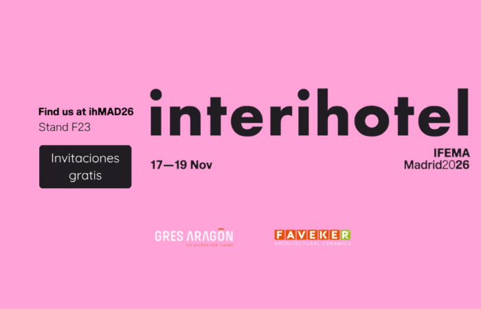 Gres Aragón-FAVEKER participará en interihotel MAD26 del 17 al 19 de noviembre en IFEMA Madrid.