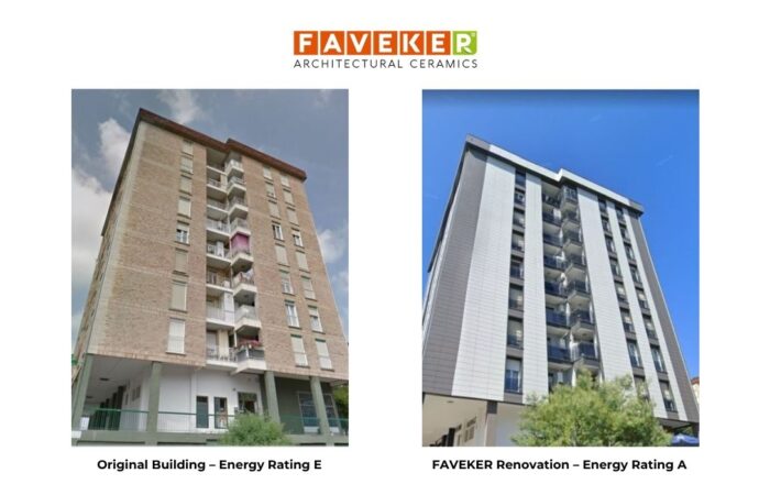 Façade renovation to comply with the Energy Efficiency Directive.
